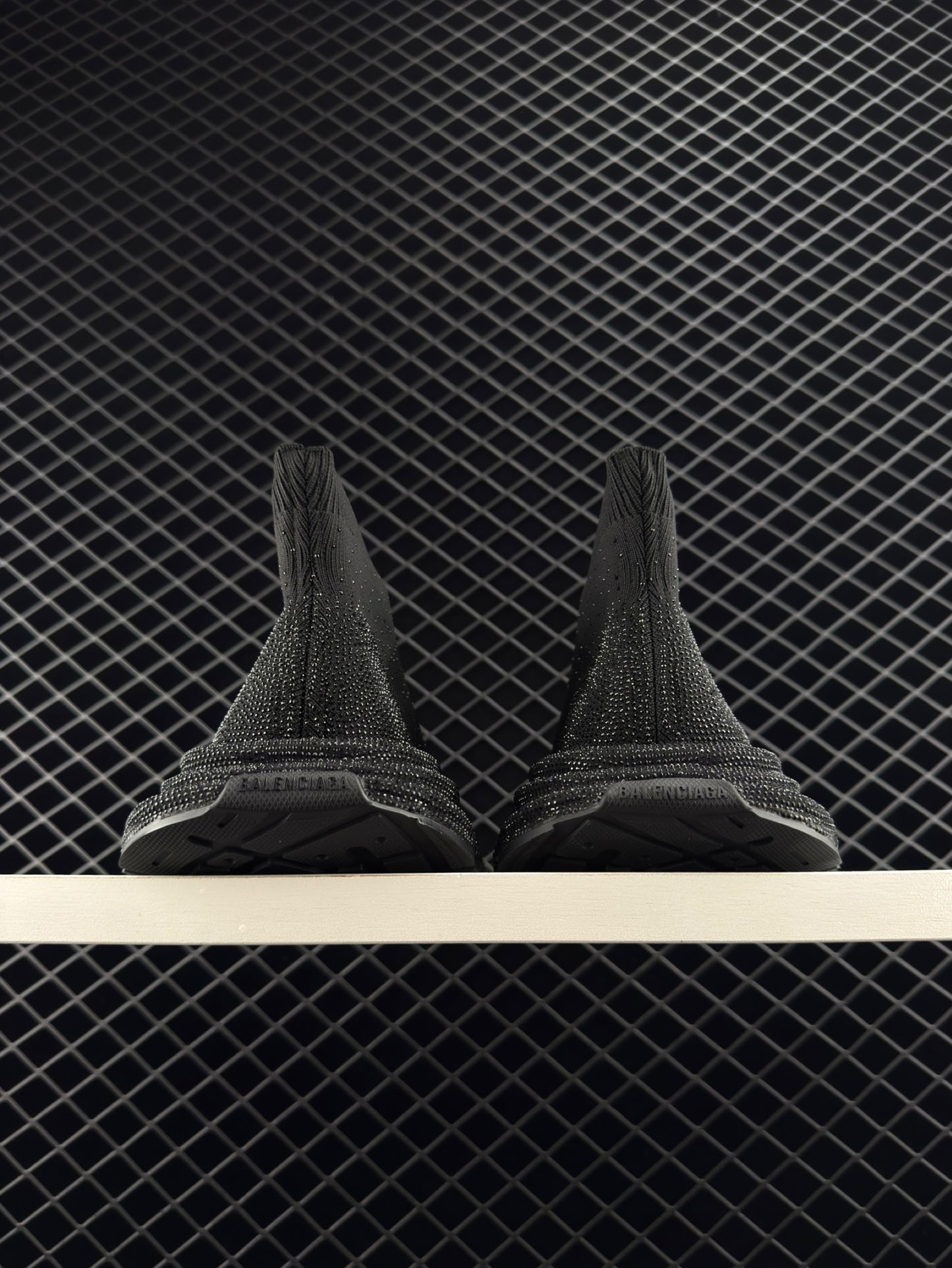 Balenciaga 3XL Black High Top Unisex Clunky Shoes