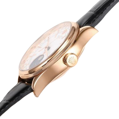 Rolex Cellini Moonphase White Dial Rose Gold Mens Watch 50535