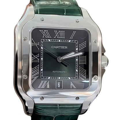 Cartier Santos Green Dial Large Size WSSA0062 Unworn 2025
