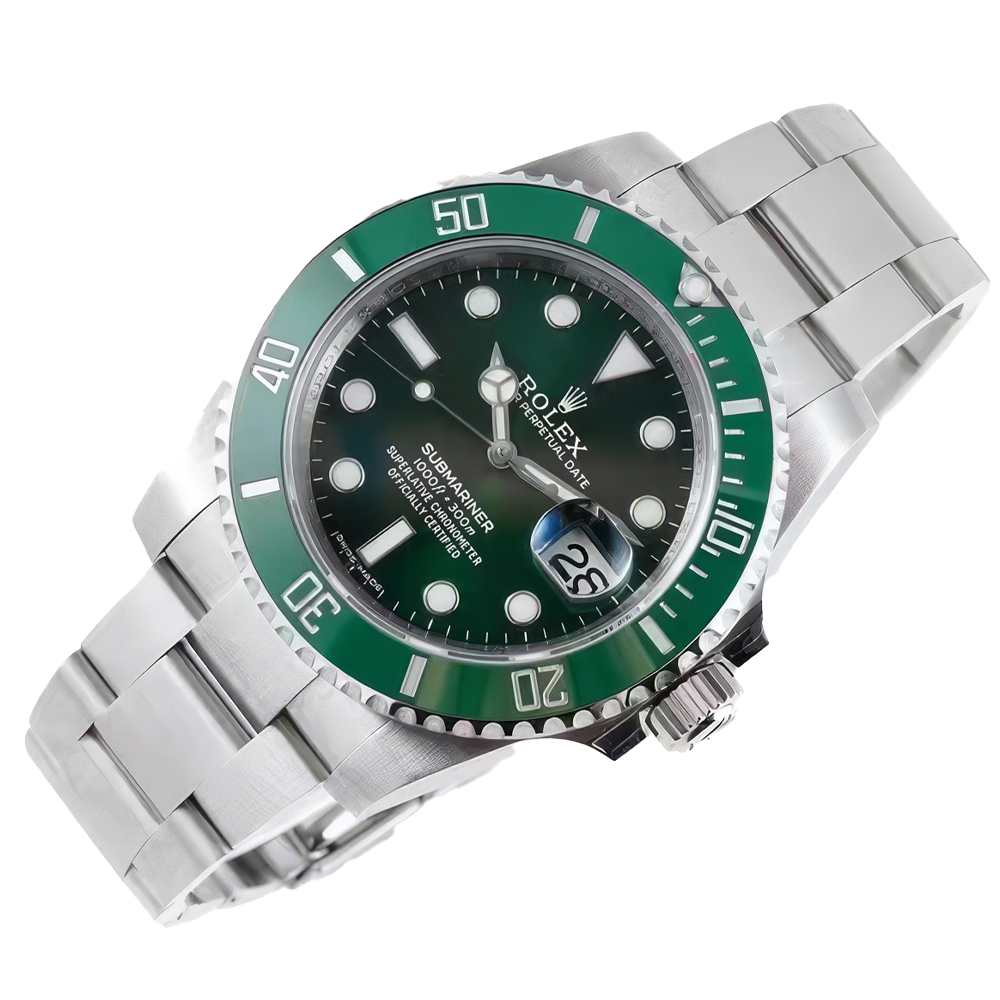 Rolex Submariner Date Steel Green Dial, Green Water Ghost Date Automatic Winding Watch