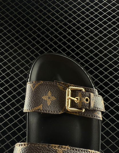 Louis Vuitton Printed Platform Elevated Casual Sandals