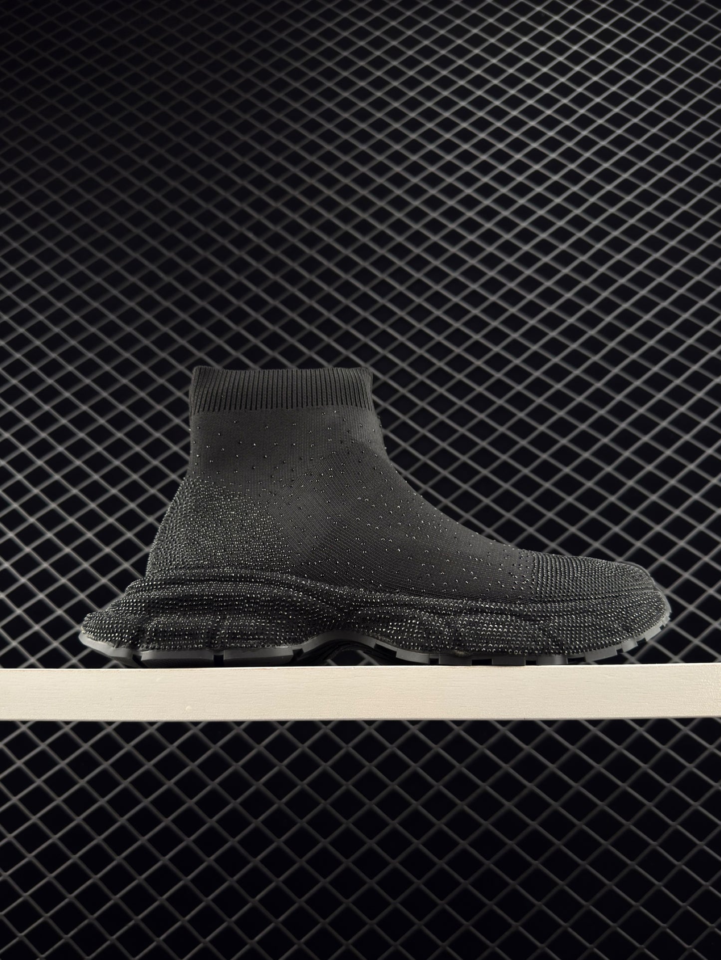 Balenciaga 3XL Black High Top Unisex Clunky Shoes