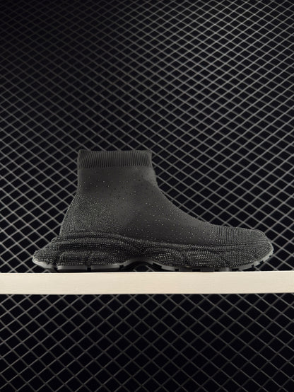 Balenciaga 3XL Black High Top Unisex Clunky Shoes