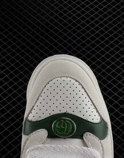 Gucci Leather Low-top Round Toe Lace-up Fashion Sneakers