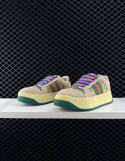 Gucci Jacquard Fabric Upper Material Sneakers