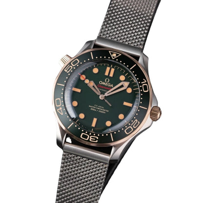 Omega Seamaster Diver Green Dial Titanium Bronze Gold 210.90.42.20.10.001 NEW