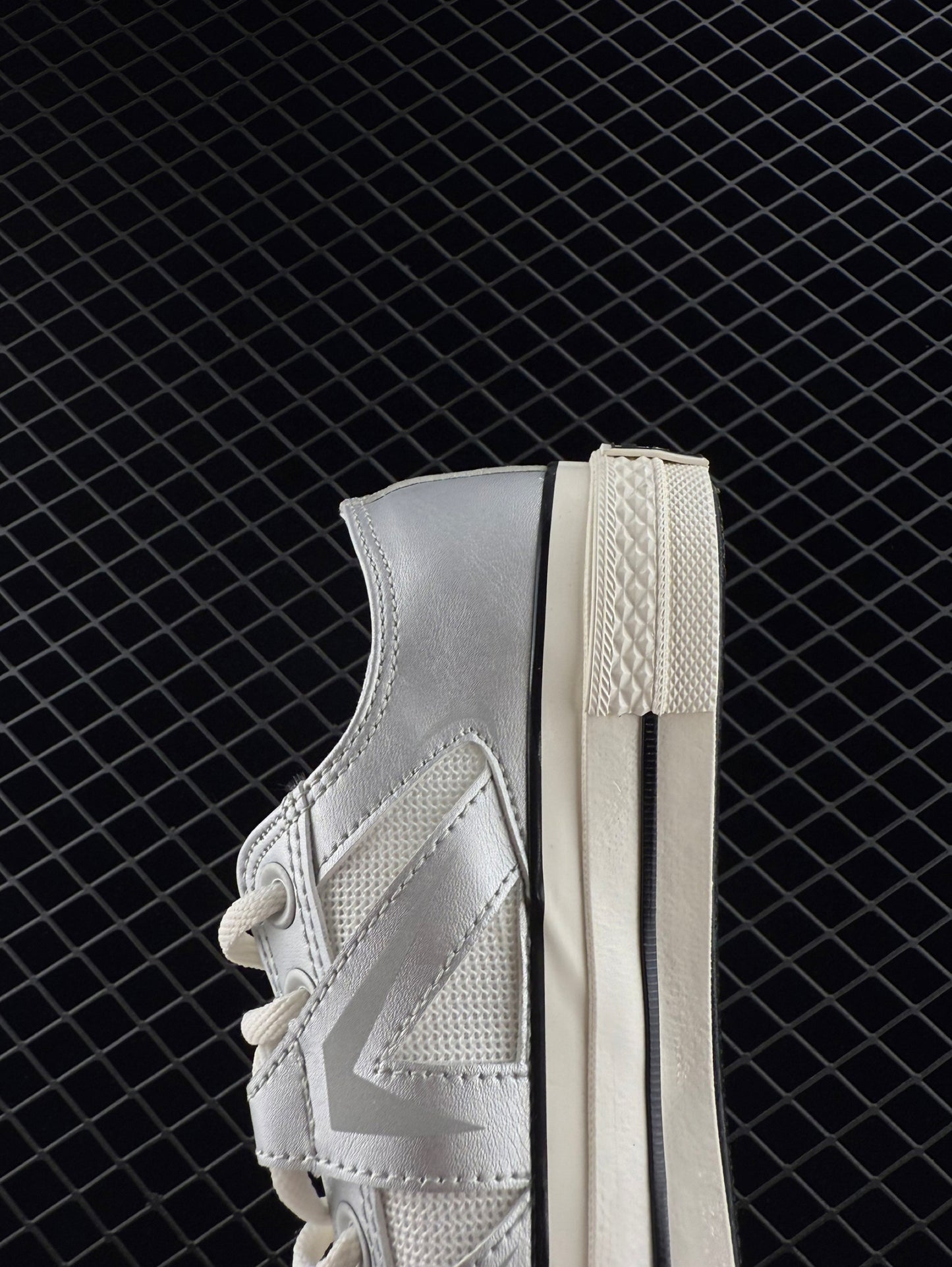 Converse Silver White Trendy Low Top Casual Skate Shoes