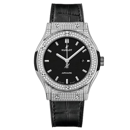 Hublot Classic Fusion Titanium Black Automatic Wrist Watch