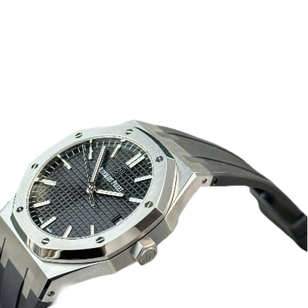 Audemars Piguet Royal Oak 41mm Wrist Watch with Black Rubber Strap