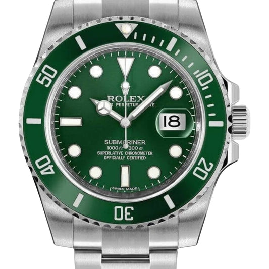 Rolex Submariner Date Steel Green Dial, Green Water Ghost Date Automatic Winding Watch