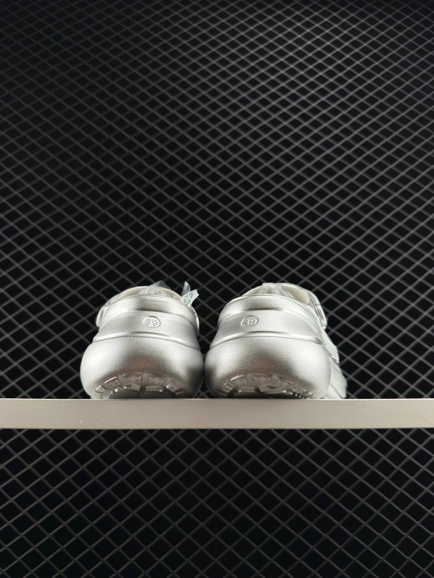 Balenciaga Silver Women's Crocs